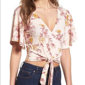Floral Wrap Crop Top | B.P. Nordstrom